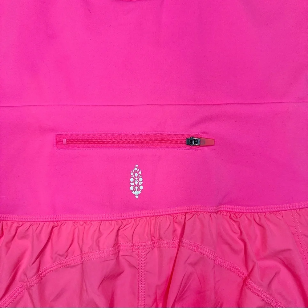 NWT Free People Movement Righteous Runsie Flamingo Fizz Pink Cutout Romper - Picture 6 of 11